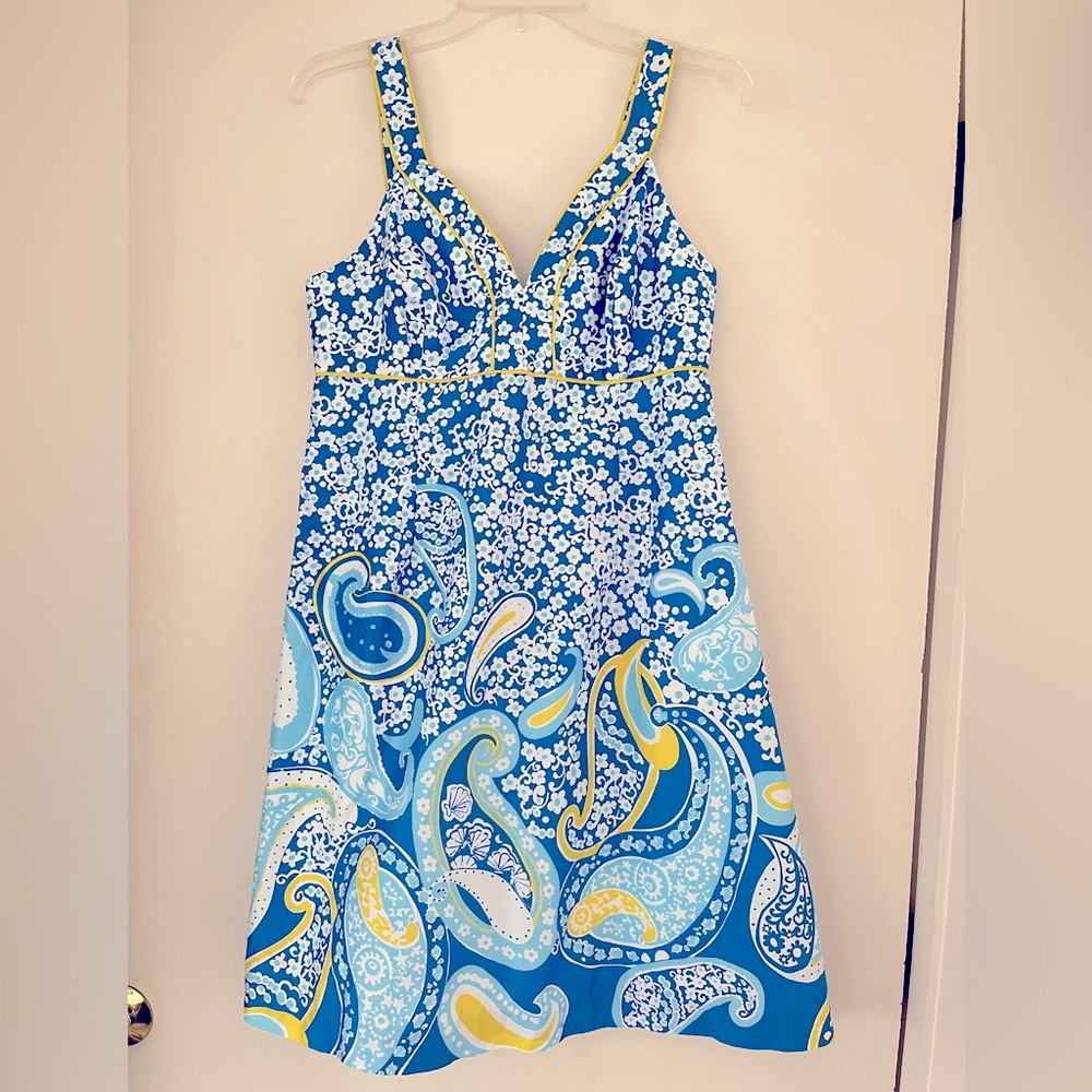 NWOT Lilly Pulitzer Margherita Knotty blue Whirlpool Paisley 6